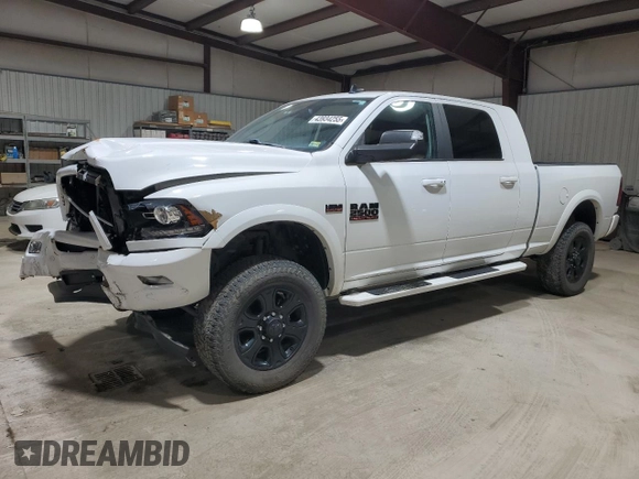 2018 Ram 2500 Laramie with VIN 3C6UR5NJ1JG342051, listed as a Copart auction lot 43934255 with 82,000 mi miles and Salvage title. Bid and sale history available at DreamBid. Image 1.