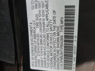 2023 Honda Odyssey Sport with VIN 5FNRL6H71PB042806, listed as a Copart auction lot 81768594 with Not Provided miles and Salvage Title. Bid and sale history available at carsss.com. Image 15.
