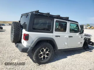 2020 Jeep Wrangler Unlimited Rubicon z VIN 1C4HJXFG8LW270561, wystawiony jako Copart lot #59327255 z przebiegiem Nie podano mil oraz Szkoda całkowita • Salvage title. Historia ofert i sprzedaży dostępna na DreamBid. Obrazek 3.