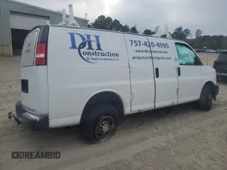 2018 Chevrolet Express Cargo Van with VIN 1GCWGAFP6J1261449, listed as a Copart auction lot 83677924 with 0 mi miles and Salvage Title. Bid and sale history available at carsss.com. Image 3.