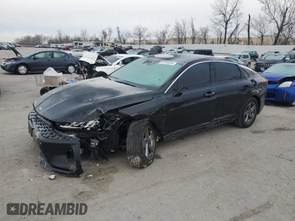 2021 Kia K5 LXS with VIN 5XXG14J22MG001366, listed as a Copart auction lot 87255534 with 35,576 mi miles and Salvage Title. Bid and sale history available at carsss.com. Image 1.
