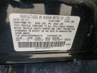 2017 Infiniti Q50 Signature Edition z VIN JN1EV7ARXHM838119, wystawiony jako Copart lot #46997865 z przebiegiem 71 360 mil mil oraz Szkoda całkowita • Salvage title. Historia ofert i sprzedaży dostępna na DreamBid. Obrazek 12.