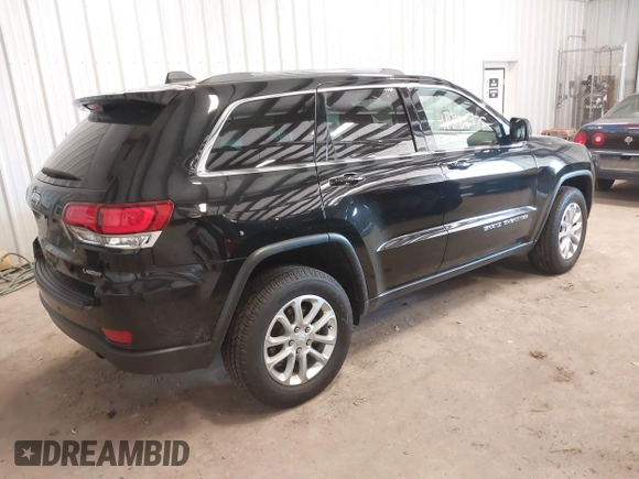 2021 Jeep Grand Cherokee Laredo X with VIN 1C4RJFAG0MC655489, listed as a IAAI auction lot 41886475 with 39,147 mi miles and . Bid and sale history available at DreamBid. Image 4.