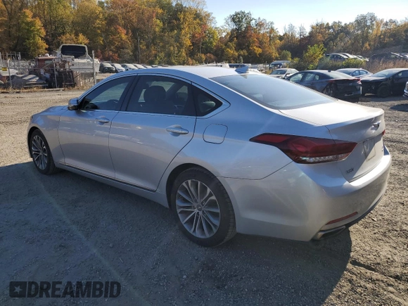 2017 Genesis G80 3.8L with VIN KMHGN4JE9HU204684, listed as a Copart auction lot 77421114 with 113,045 mi miles and Salvage Title. Bid and sale history available at carsss.com. Image 2.