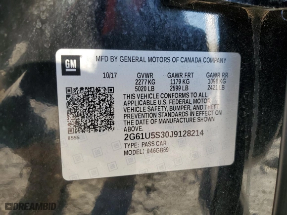2018 Cadillac XTS Livery Package with VIN 2G61U5S30J9128214, listed as a Copart auction lot 82170414 with 111,611 mi miles and Salvage Title. Bid and sale history available at carsss.com. Image 14.