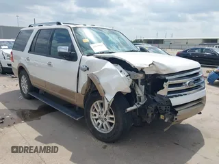 2014 Ford Expedition King Ranch with VIN 1FMJU1J56EEF03336, listed as a IAAI auction lot 42099922 with 207,894 mi miles and . Bid and sale history available at DreamBid. Image 1.