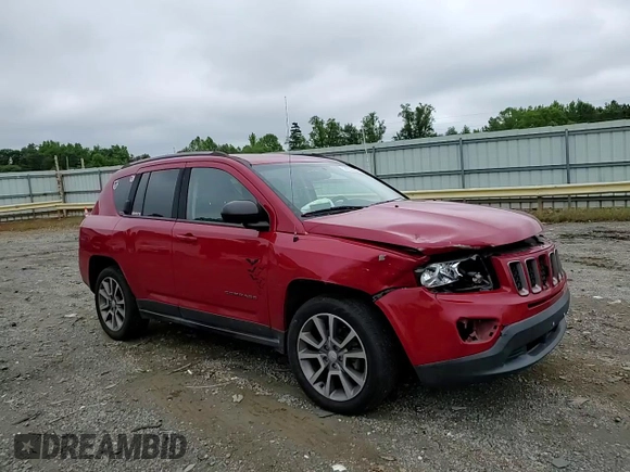 2017 Jeep Compass Sport SE with VIN 1C4NJDBB3HD101563, listed as a Copart auction lot 57853295 with 128,445 mi miles and Salvage title. Bid and sale history available at DreamBid. Image 14.