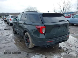 2023 Ford Explorer ST with VIN 1FM5K8GC8PGA21562, listed as a IAAI auction lot 41606365 with 11,137 mi miles. Bid and sale history available at carsss.com. Image 3.