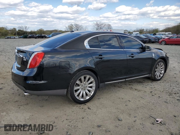 2009 Lincoln MKS with VIN 1LNHM94RX9G611741, listed as a Copart auction lot 52603085 with 89,136 mi miles and Salvage Title. Bid and sale history available at carsss.com. Image 3.