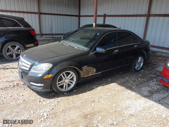 2012 Mercedes-Benz C-Class C 250 Sport with VIN WDDGF4HB4CR221410, listed as a IAAI auction lot 42030206 with 184,007 mi miles. Bid and sale history available at carsss.com. Image 2.