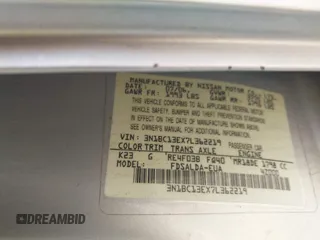 2007 Nissan Versa S z VIN 3N1BC13EX7L362219, wystawiony jako IAAI lot #42359806 z przebiegiem 153 173 mil mil oraz . Historia ofert i sprzedaży dostępna na DreamBid. Obrazek 9.