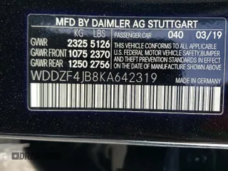 2019 Mercedes-Benz E-Class E 300 with VIN WDDZF4JB8KA642319, listed as a Copart auction lot 71752612 with 40,500 mi miles. Bid and sale history available at carsss.com. Image 12.