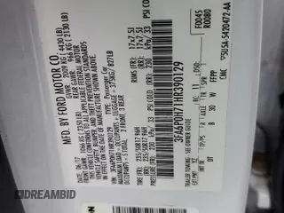 2017 Ford Fusion SE with VIN 3FA6P0H71HR390129, listed as a Copart auction lot 47251755 with 72,790 mi miles and Salvage Title. Bid and sale history available at DreamBid. Image 12.