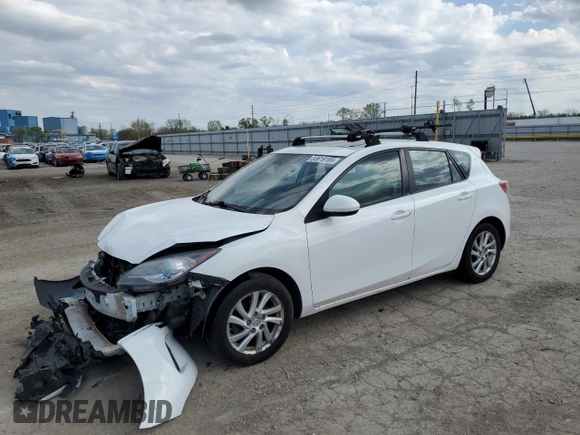 2012 Mazda 3 i Grand Touring with VIN JM1BL1M79C1681111, listed as a Copart auction lot 53619165 with 198,668 mi miles and Salvage Title. Bid and sale history available at DreamBid. Image 1.