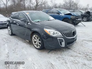 2014 Buick Regal GS with VIN 2G4GT5GX6E9279467, listed as a IAAI auction lot 41607845 with 161,391 mi miles. Bid and sale history available at carsss.com. Image 1.