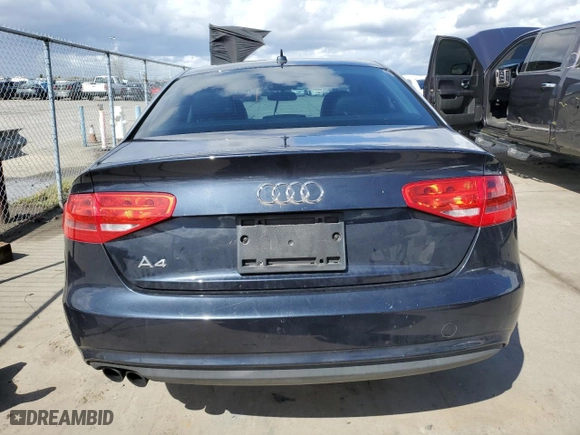 2014 Audi A4 Premium with VIN WAUAFAFL2EA004477, listed as a Copart auction lot 49295435 with 0 mi miles and Salvage Title. Bid and sale history available at carsss.com. Image 6.
