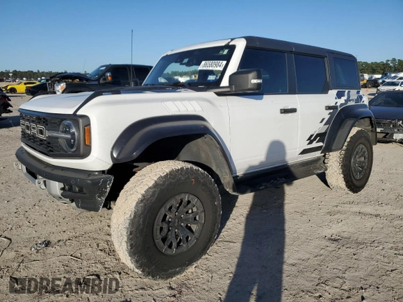 2022 Ford Bronco Raptor with VIN 1FMEE5JRXNLA50455, listed as a Copart auction lot 86580984 with 48,055 mi miles and Salvage Title. Bid and sale history available at carsss.com. Image 1.