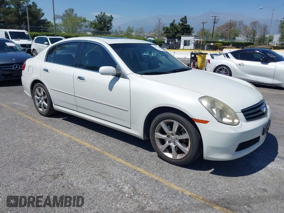 2006 Infiniti G35 with VIN JNKCV51E76M512330, listed as a IAAI auction lot 42022351 with 167,025 mi miles and . Bid and sale history available at carsss.com. Image 1.