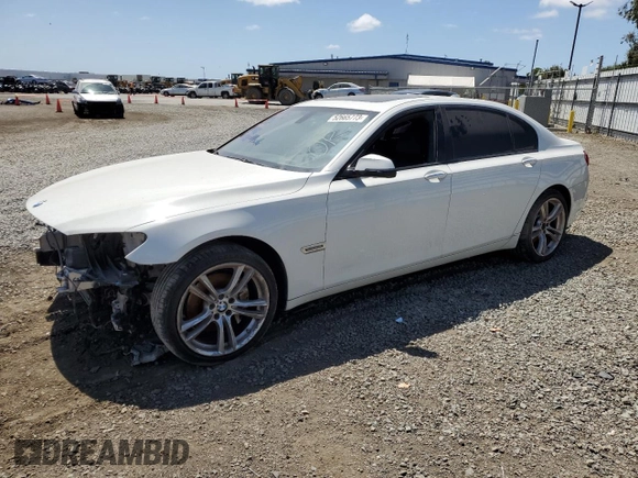 2014 BMW 7 Series 740Li with VIN WBAYE4C57ED137727, listed as a Copart auction lot 51847244 with 136,495 mi miles and Salvage Title. Bid and sale history available at carsss.com. Image 1.