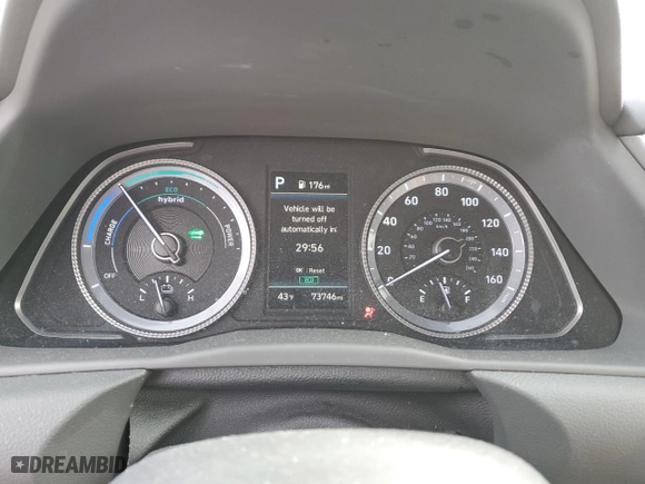 2021 Hyundai Sonata Hybrid SEL with VIN KMHL34JJ9MA024151, listed as a Copart auction lot 86343034 with 73,746 mi miles and Salvage Title. Bid and sale history available at carsss.com. Image 9.