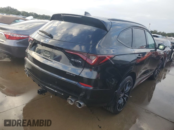 2022 Acura MDX Type S w/Advance Package with VIN 5J8YD8H88NL001114, listed as a Copart auction lot 74472334 with 0 mi miles and Non Repairable. Bid and sale history available at carsss.com. Image 3.