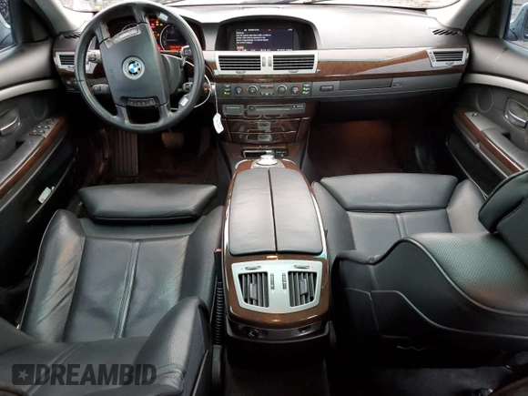2004 BMW 7 Series 745i with VIN WBAGL634X4DP70421, listed as a Copart auction lot 73309744 with 123,457 mi miles and Salvage Title. Bid and sale history available at DreamBid. Image 8.