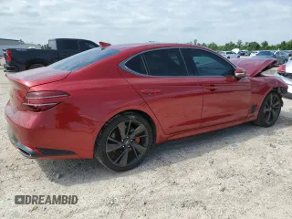 2022 Genesis G70 3.3T z VIN KMTG54TE2NU100889, wystawiony jako Copart lot #55805165 z przebiegiem 30 770 mil mil oraz Szkoda całkowita • Salvage title. Historia ofert i sprzedaży dostępna na DreamBid. Obrazek 3.