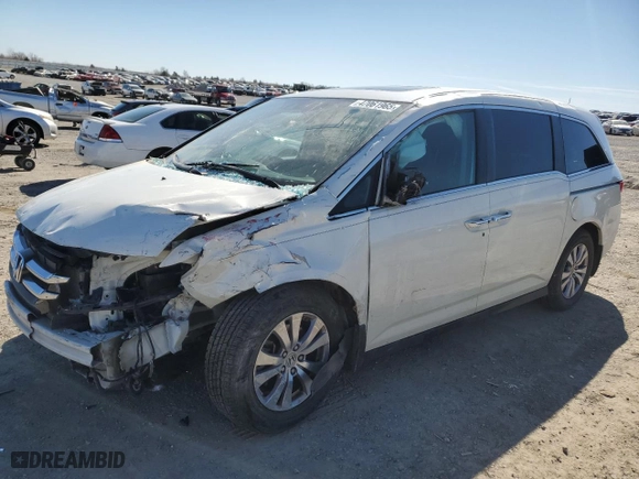 2016 Honda Odyssey EX-L with VIN 5FNRL5H64GB143453, listed as a Copart auction lot 47061965 with 97,020 mi miles and Salvage Title. Bid and sale history available at carsss.com. Image 1.