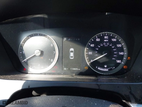 2016 Hyundai Sonata 2.4L Sport with VIN 5NPE34AF8GH265222, listed as a IAAI auction lot 41698098 with 114,805 mi miles. Bid and sale history available at carsss.com. Image 7.