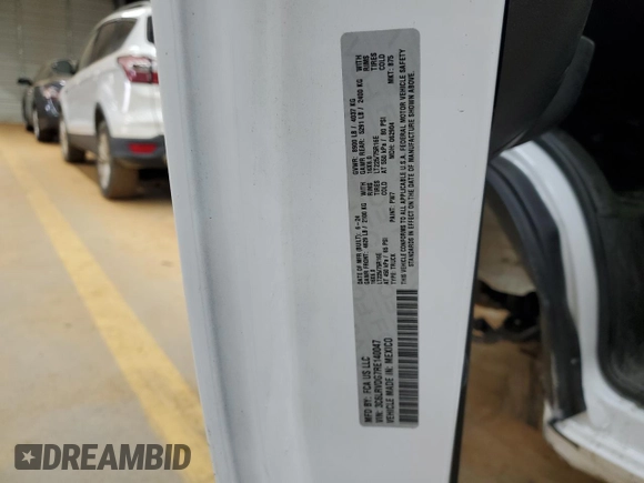 2024 Ram ProMaster Cargo Tradesman with VIN 3C6LRVDG7RE140047, listed as a Copart auction lot 42203605 with 6,015 mi miles and Salvage Title. Bid and sale history available at DreamBid. Image 13.