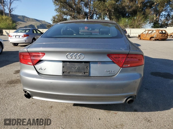 2013 Audi A7 3.0 Premium Plus with VIN WAUYGAFC5DN110909, listed as a Copart auction lot 52111465 with 109,461 mi miles and Salvage Title. Bid and sale history available at carsss.com. Image 6.