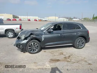 2023 Audi Q5 S line Premium Plus with VIN WA1EAAFY3P2145953, listed as a IAAI auction lot 42077197 with 22,415 mi miles and . Bid and sale history available at DreamBid. Image 14.