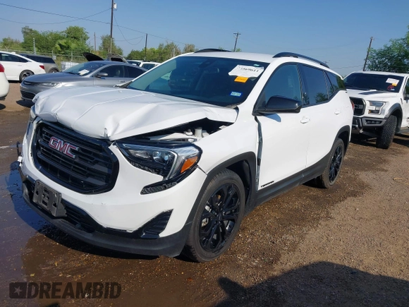 2021 GMC Terrain SLE with VIN 3GKALMEV8ML370164, listed as a IAAI auction lot 40569611 with 53,820 mi miles and . Bid and sale history available at carsss.com. Image 17.