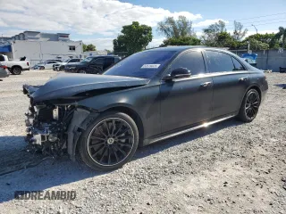 2024 Mercedes-Benz S 580e with VIN W1K6G6KBXRA276299, listed as a Copart auction lot 52619025 with 22,364 mi miles and Salvage Title. Bid and sale history available at DreamBid. Image 1.