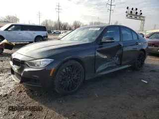 2014 BMW 3 Series 335i xDrive with VIN WBA3B9G55ENR92091, listed as a Copart auction lot 82000313 with 107,137 mi miles and Salvage Title. Bid and sale history available at carsss.com. Image 1.