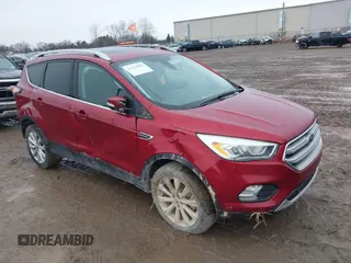 2017 Ford Escape Titanium with VIN 1FMCU9JD9HUC09244, listed as a IAAI auction lot 41213880 with 117,338 mi miles. Bid and sale history available at carsss.com. Image 1.