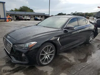 2020 Genesis G70 2.0T with VIN KMTG44LA6LU065349, listed as a Copart auction lot 60222483 with 55,629 mi miles. Bid and sale history available at carsss.com. Image 1.