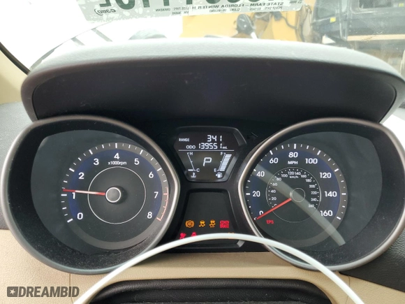 2013 Hyundai Elantra GLS PZEV with VIN 5NPDH4AE6DH344646, listed as a Copart auction lot 45891415 with 139,551 mi miles and Salvage Title. Bid and sale history available at carsss.com. Image 9.