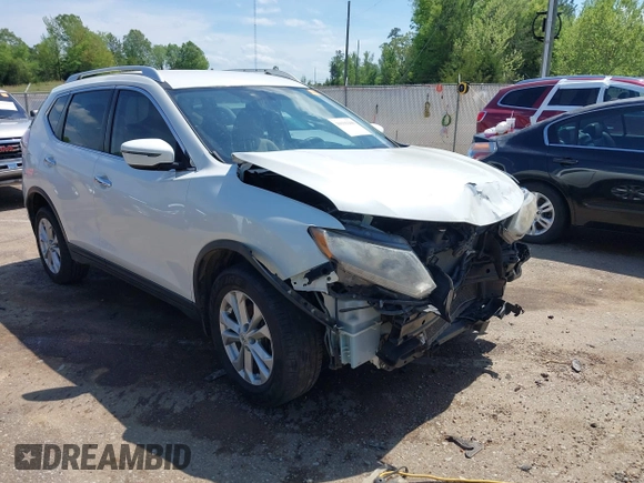 2016 Nissan Rogue SV with VIN KNMAT2MT2GP633600, listed as a IAAI auction lot 39191100 with 128,051 mi miles and . Bid and sale history available at DreamBid. Image 1.