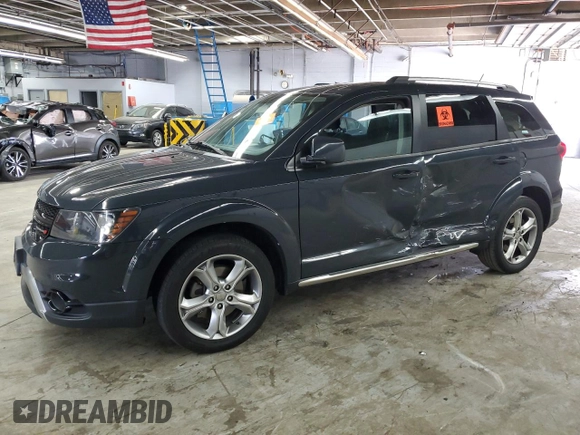 2017 Dodge Journey Crossroad Plus with VIN 3C4PDCGG6HT613665, listed as a Copart auction lot 59414575 with 153,223 mi miles and Salvage title. Bid and sale history available at DreamBid. Image 1.