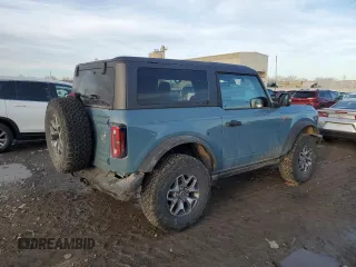 2023 Ford Bronco with VIN 1FMDE5CP6PLB92831, listed as a Copart auction lot 46227895 with 19,065 mi miles and Salvage Title. Bid and sale history available at carsss.com. Image 3.