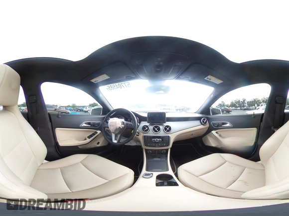 2014 Mercedes-Benz CLA 250 with VIN WDDSJ4GB3EN124980, listed as a Copart auction lot 57704585 with 86,643 mi miles and Salvage title. Bid and sale history available at DreamBid. Image 14.