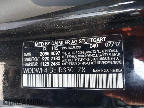 2018 Mercedes-Benz C 300 с VIN WDDWF4JB8JR330178, выставлен на аукционе IAAI как лот 42694806 с пробегом 122 276 миль миль и . История ставок и продаж доступна на DreamBid. Изображение 9.