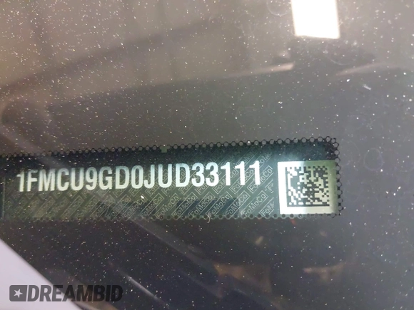2018 Ford Escape SE z VIN 1FMCU9GD0JUD33111, wystawiony jako IAAI lot #42277404 z przebiegiem 71 896 mil mil oraz . Historia ofert i sprzedaży dostępna na DreamBid. Obrazek 17.