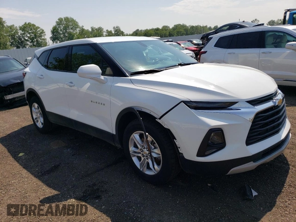 2020 Chevrolet Blazer LT with VIN 3GNKBCR42LS712590, listed as a Copart auction lot 60539095 with 43,309 mi miles and Salvage title. Bid and sale history available at DreamBid. Image 4.