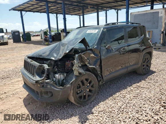 2017 Jeep Renegade Altitude with VIN ZACCJABB4HPF44621, listed as a Copart auction lot 63526195 with 96,485 mi miles and Salvage title. Bid and sale history available at DreamBid. Image 1.