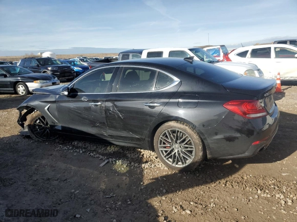 2019 Genesis G70 3.3T Advanced with VIN KMTG54LE3KU030847, listed as a Copart auction lot 87334384 with 41,831 mi miles and Salvage Title. Bid and sale history available at carsss.com. Image 2.