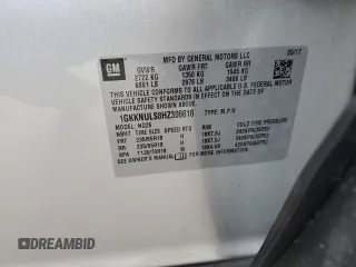 2017 GMC Acadia SLT with VIN 1GKKNULS8HZ306616, listed as a Copart auction lot 49840605 with 108,572 mi miles and Salvage Title. Bid and sale history available at carsss.com. Image 14.