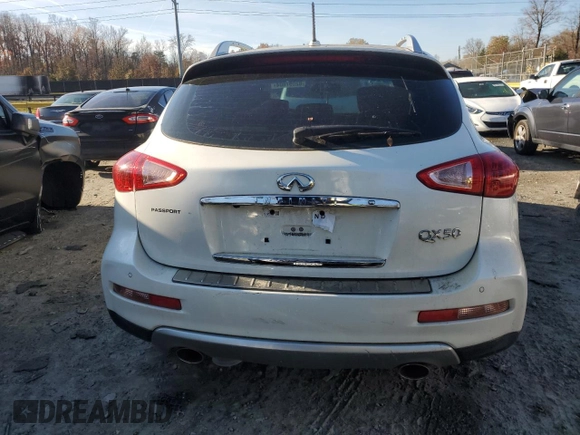 2017 Infiniti QX50 z VIN JN1BJ0RR2HM413424, wystawiony jako Copart lot #82097804 z przebiegiem Nie podano mil oraz Szkoda całkowita • Salvage title. Historia ofert i sprzedaży dostępna na DreamBid. Obrazek 6.