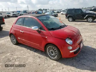 2016 FIAT 500 Lounge with VIN 3C3CFFER9GT122184, listed as a Copart auction lot 61877895 with 49,071 mi miles and Salvage title. Bid and sale history available at DreamBid. Image 4.